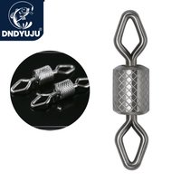 DNDYUJU 100pcs Fishing Barrel Rolling Swivels Diamond Pattern Brass Swivel Fishing Hook Connector Fishing Accessories Tools