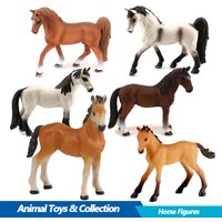 Farm Toys Animals Horse Figures Lusitano Falabella Quarter Toy Horses Foal Stallion Animal Figurines Action Figure Kids Gifts