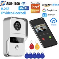Sonnette vidéo WiFi, interphone, serrure électronique Alexa, déverrouillage à distance, prise en charge de la conversion RJ45 vers POE, application Tuya