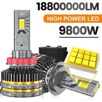9800W 18800000LM Canbus H4 H7 H1 LED H8 H9 H11 9005 9006 9012 HB3 HB4 Car LED Headlight Auto Fog Lamp LED Bulbs 6000K 12V/24V