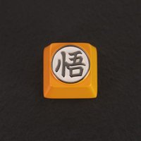 1 Piece Son Goku Metal Keycap Zinc-plated Aluminum Alloy Key Cap DB Kakarotto Keycaps For MX Switch Mechanical Keyboard