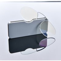 Clip-Nasen-Lesebrille für Herren, Brillen ohne Bügel, Brillen für Damen, modische Lupen, klarer Rahmen, Grau