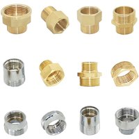 Brass 1/4" 1/2'' 3/4'' 3/8" 1" Male Female Refering Thread Connecter Copper Transition Coupling Adapter Garden Watering Fittings