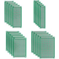 20Pcs PCB Prototype Board ,Green Circuit Board with 4 Sizes Compatible, Double Sided PCB Prototype Board for DIY Electronics