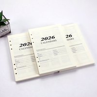 2026 Journal Agenda Plannner Notebook A5 Insert Refills 6 Holes Loose Leaf Spiral Ring Binder Diary Planner Inner Core 80g Paper