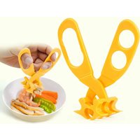 Baby Food Scissors Kids with Case Travel, Kitchen Scissors for Food with Safety Lock, Baby Food Cutter, BPA Free