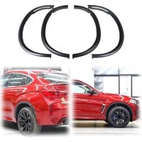 For BMW X6 F16 F86 X6M 2015 To 2018 Wheel Arches Eyebrow Fender Mudguards Fender Flares Molding Trim Body Kits By Gloss Black