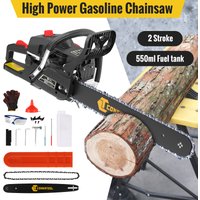CONENTOOL 58CC Öl-Kettensäge, 18-Zoll-Holzschneidemaschine, Elektrowerkzeuge, kabelloser 2-Takt-Benzinmotor, 550 ml Gartenholzwerkzeuge