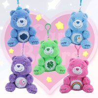 Care Bears Lovely Couple Plush Pendant 15cm Macaron Series Love Bear Toy Cute European Style Bag Charm Keychain for Girls Kawaii