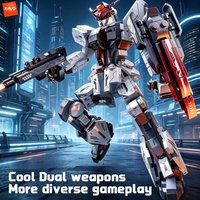 KAVOWORLD 604PCS Cool Sci-Fi Mecha Building Set Multi-joint Poseable Robot DIY Assembly Model Education Kit for Children Gifts
