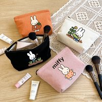 New Miffys Woman Corduroy Makeup Bag Female Cute Toiletry Bags Girl Kawaii Travel Portable Zipper Storage Wash Bag Birthday Gift