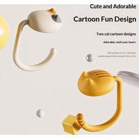 Cat Backpack Hook Desk Edge Hook Dormitory Gadget New Model with No Drilling Holes for Primary School Student Desk Side Hook.