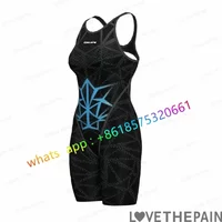 Swimsuit Open Back Knee Length One Piece Swimsuit Women Swimwear Body Engineering Swimsuit Competition Jumpsuit 2026