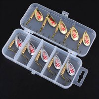 Metallic Rotating Sequin Set10pcs4.3cm4gGold and silver triple hook lure, specialized bait for largemouth bass