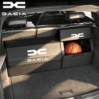 Large Capacity Car Trunk Organizer Leather Storage Box For Dacia Sandero Stepway Duster Logan MCV Jogger Bigster Spring Dokker