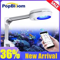 PopBloom WiFi Marine Aquarium Light Smart Saltwater Lighting with App Control for Coral Reef SPS/LPS Fish Tank Lamp, With Mount