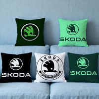 Luxury Logo S-SkodaS-ES Car Cushion Cover Cushion Cover Outdoor Sofa Decorative Square Living Room Bedroom Sofa Car