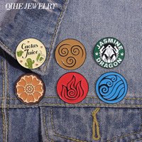 The Jasmine Dragon Enamel Pins The Last Airbender White Lotus Brooches Aesthetic Art Lapel Badge Jewelry Gifts for Friends