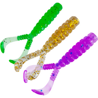 30pcs Mini Worm TPR Silicone Soft Lure 40mm 0.5g Floating Artificial Bait for Sea Rockfishing Swimbait Wobblers Fishing Lure
