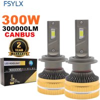 300W H7 LED Headlights 300000LM 6000K Super Bright White Light 12V Car Headlight Bulbs H1 H7 H8 H11 HB3 9005 9006 Fog Lamp P65