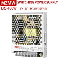 MZMW LRS-100 Switching Power Supply 100W AC 100-240V DC 5V 12V 15V 24V 36V 48V Volt Ultra-thin Single Source Transformer SMPS