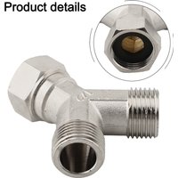 Connector Copper All Copper Bathroom Gadgets Dishwasher Washing Machine Tap Reducing Elbow Silver Slip-knot Elbow Tee