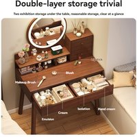 New Chinese style light luxury dressing table, bedroom dressing table, simple small-sized makeup storage desk, integrated dressi