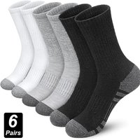 6Pairs Men's Outdoor Gym Socks High Quality Comfortable Soft Buffered Running Socks Breathable Large Size New Style EU39-46