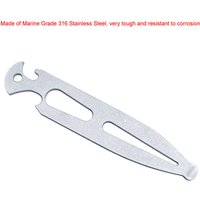 Marine RV Accessorie 316 Stainless Steel Boat Deck Key Shackle Key Multi-functional Bottle Opener Screw Driver Emergency Toolkit