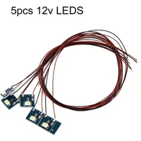 5pcs Model Railway Interior Light 12V LED LED 3528 White/Warm Building Interior Lamp Light Set For Hornby Pre-wired