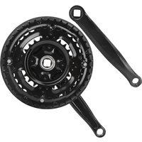 High Carbon Steel Bike Crankset and Crank 24-34-42T with Chains Cover for Variable Speed Mountain Bike Road Bicycle