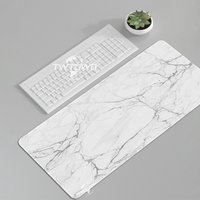 Mouse Pad White Grey Marble Gaming printon demand Custom Large Computer Mousepad XXL Mechanical Keyboard Pad Desktop Mouse Pad