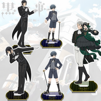 Anime Black Butler Ciel Phantomhive Sebastian 15cm Acrylic Stand Creative Desktop Decor Birthday Gift keychain