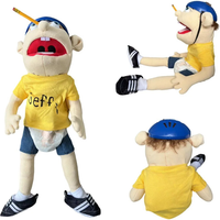60cm Jeffy Hand Puppet Cartoon Plushie Toy Stuffed Doll Soft Figurine Sleeping Pillow Educational Playhouse Fans Birthday Gift