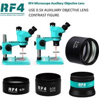 RF4 WD165 0.5X 0.7X 0.48X 0.3X Auxiliary Microscope Objects Lens for Trinocular Stereo Zoom Barlow Camera Glass Lens Tools