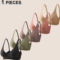 New Fashion Traceless Jelly Bra For Women Comfortable Wireless Push Up Brassiere Sexy Solid Color Seamless Intimate Underwear