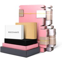 50pcs Custom corrugated gift fold box OEM factory eco friendly shipping paper mailer box packaging with logo