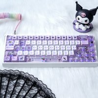 Anime Sanrio Kuromi Keycaps PBT Double-shot Translucent PC Compatible Magnetic Switch Mechanical Keyboard EV63 Sun Rising 2026