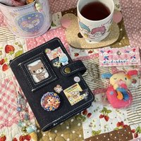 Korean Version Retro Dark Denim M5 Loose-leaf Handbook for Students Ins Wind Notebook Pocket Schedule Portable
