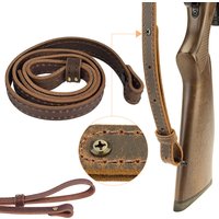 Tactical AR15 AK Leather Strap Rope Rifle AK47/74 Genuine Leather Sling Shoulder Belt Hide Adjustable Bindings Shooting Strap