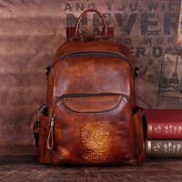 Nesitu Highend Vintage A4 Coffee Brown Grey Red Full Grain Genuine Leather Women Backpack Cowhide Female Travel Bag Lady M312