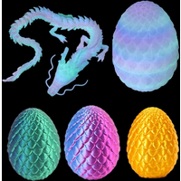 3D Printed Dragon Egg, Articulated Flexible Dragon Toy, Movable Joints Figurine, Chinese Dragon Model, Car Ornament, Desktop Hom