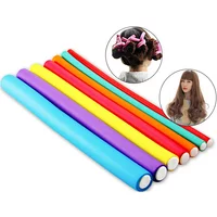 10PCS Heatless Curling Rod No Heat Hair Curlers Hair Rollers Sleeping Soft Curl Bar Wave Formers Fashion DIY Hair Styling Tools