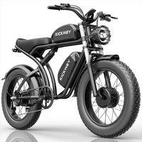 AliExpress KICKWEY K7 Adult Electric Bicycle 1500W Men's E-Mountain Bike 48V23Ah Battery Electric Bike 20 Inch Fat Tire E-bike
