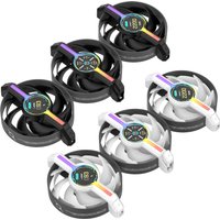 ALSEYE Φ12 pro Max Case Fan with 1.5-Inch HD Screen Custom Animations ARGB PWM Control Hidden Screw for Computer Hardware