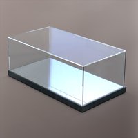 Clear Acrylic Display Case with Back Mirror Dustproof Countertop Showcase for Anime Figures Car Model Collectibles Toys