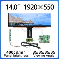14.0 inch Strip Screen 1920x550 IPS DIY IPS LCD Gaming Console Panel 60Hz HDMI Controller Board Touch Screen NV140DQM-N51