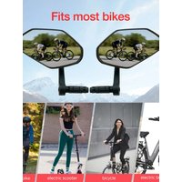AliExpress NONE Bike Mirror, Adjustable Bicycle Mirror Handlebar Mount, Scratch Resistant HD Glass Lens, Large Bar End Rear View Mirror for E-bi