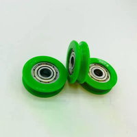 1Pcs U Rubber-coated Bearing Pulley,high Temperature Resistant Guide Wheel,suitable For Bathroom Mobile Doors And Windows