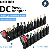 8/12 PCS 5.5*2.1mm DC Power Adapter Connector, DC Plug Converter for Modem, Laptop & Router Power Supply